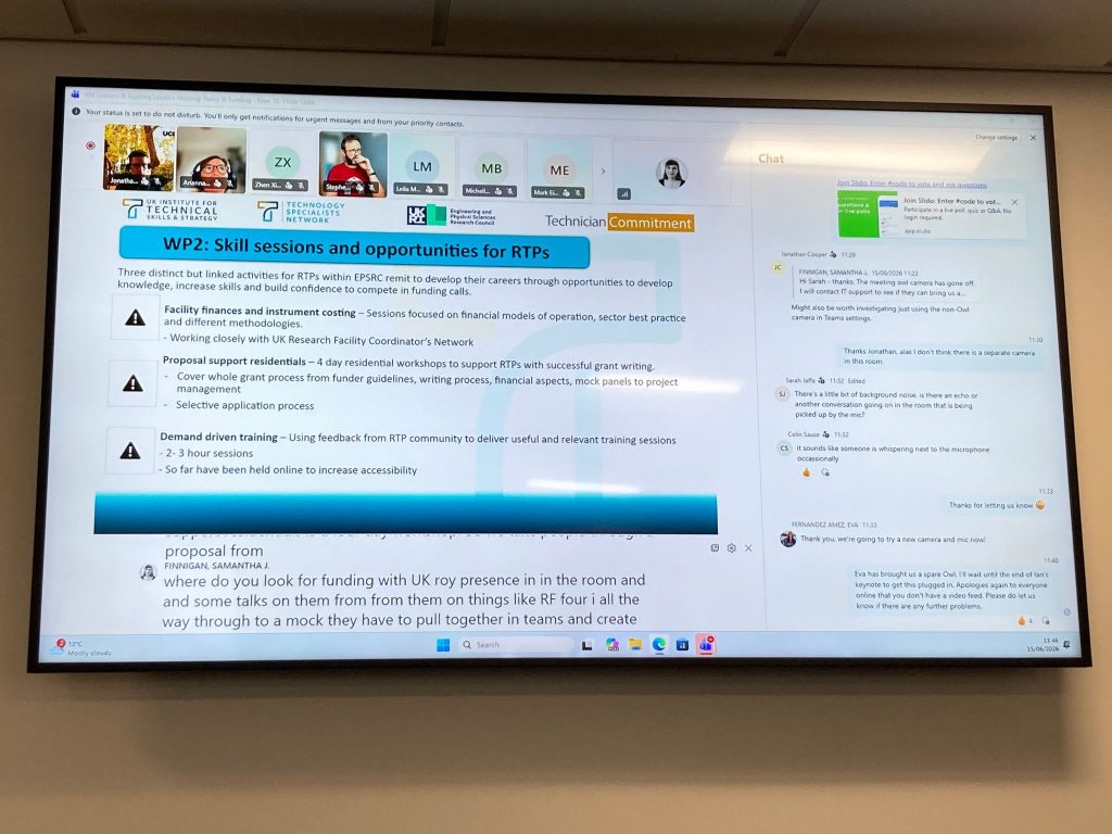 A slide from the day